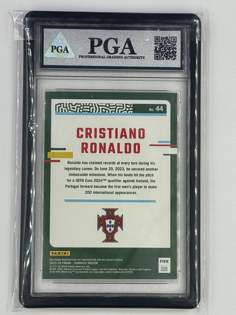 Tarjeta Cristiano Ronaldo Panini Donruss 2023-24 (reverso)