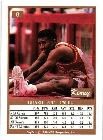 🏀 Kenny Smith – Motor de los Rockets (reverso)