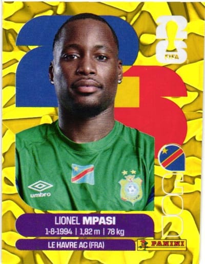 Estampilla Panini FIFA 2023 de Lionel Mpasi